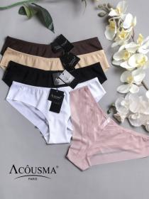 Трусы женские Acousma P6596H (  чёрный  6 шт. )