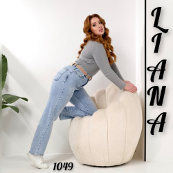 Джинсы БАГГИ ПОЛУБАТАЛ женские оптом 17065283 1049-40