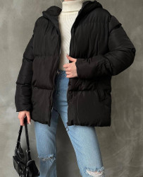 Куртки зимние женские (черный) оптом INTRIGA 35610297 0546-2