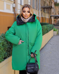 Куртки двосторонні демісезонні жіночі БАТАЛ оптом Dembitska 