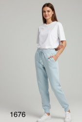 Спортивные штаны женские на флисе оптом 64701952 1676-170