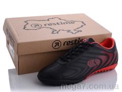 Футбольная обувь, Restime оптом DM020215-1 black-red-grey