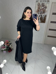 Сукні жіночі БАТАЛ (2-ка) (чорний) оптом 