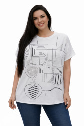 Футболки женские БАТАЛ оптом 39208516 26008-107