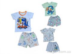 Костюм, Kids-modnik оптом 2619 комплект футболка-шорти mix (110)