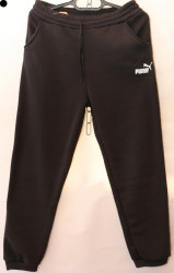 Спортивные штаны женские БАТАЛ на флисе (черный) оптом 23758160 01-6
