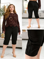 Капри женские БАТАЛ оптом 82509647 766-80