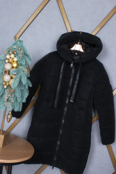 Куртки зимние юниор на флисе (черный) оптом 12306987 45545-4