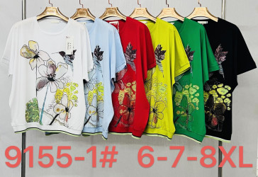 Футболки женские СУПЕРБАТАЛ (салатовые) оптом 28094761 9155-6