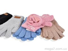 Перчатки, RuBi оптом 2520 (18см) хутро mix