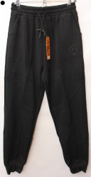 Спортивные штаны мужские на флисе (black) оптом 52681407 A24-27