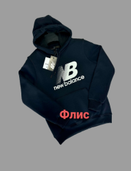 Худи мужские на флисе (dark blue) оптом 05489736 02-47