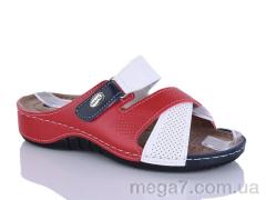 Шлепки, Sali-2 оптом 05-29 червоний-білий к.
