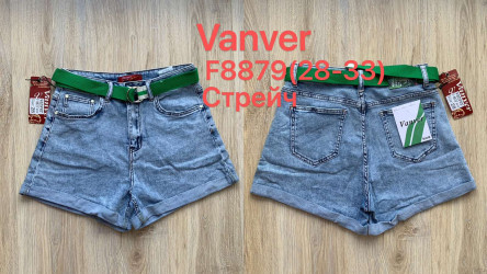 Шорты джинсовые женские VANVER ПОЛУБАТАЛ оптом Vanver 31986524 F8879-22