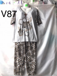 Ночные пижамы женские БАТАЛ оптом 86132974 V87-20