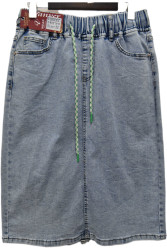 Юбки джинсовые женские БАТАЛ оптом 32467819 8115-144