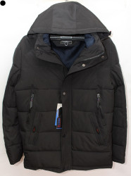 Куртки зимние мужские на флисе (black) оптом 59043612 A-5-11
