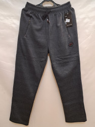 Спортивные штаны мужские БАТАЛ на флисе (gray) оптом 30295678 6066-16