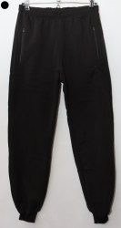 Спортивные штаны мужские на флисе (black) оптом 96207834 01-8