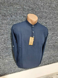 Рубашки мужские (синий) оптом 61748205 01-17