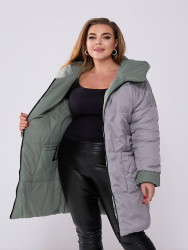 Куртки зимові жіночі БАТАЛ двостороння оптом