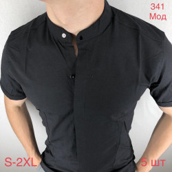 Рубашки мужские VARETTI (черный) оптом 16982354 341-24