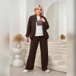 Костюмы женские (3-ка) БАТАЛ оптом 42519607 1987-30