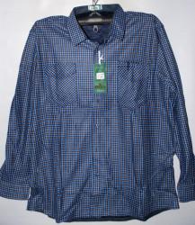 Рубашки мужские HETAI БАТАЛ на флисе оптом 52903746 А1678-9