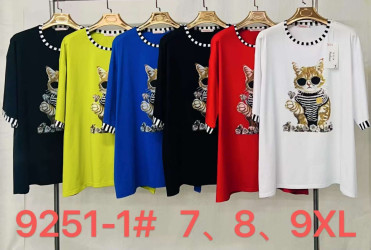 Футболки женские СУПЕРБАТАЛ (красные) оптом 07324951 9251