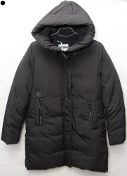 Куртки зимние женские БАТАЛ (black) оптом 19048326 7001-60