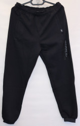 Спортивные штаны мужские на флисе (black) оптом 76094153 03-14