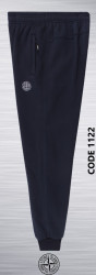 Спортивные штаны мужские на флисе (темно синий) оптом 24619370 1122-21