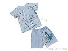Костюм, Kids-modnik оптом 261920-1 комплект футболка-шорти св.сірий