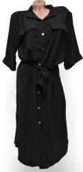 Платья-рубашки женские (черный) оптом 31796045 05 -63