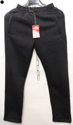 Спортивные штаны мужские на флисе (черный) оптом 86902174 02-5