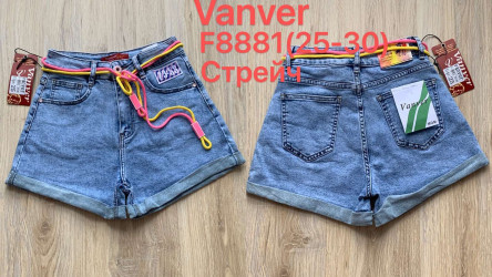 Шорты джинсовые женские VANVER оптом Vanver 13576209 8881-12