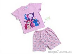 Костюм, Kids-modnik оптом 261920 комплект футболка-шорти рожевий