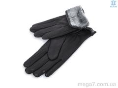 Перчатки, RuBi оптом 2 black шкіра олень махра
