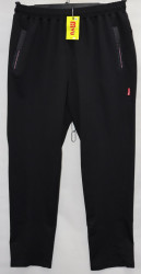 Спортивные штаны мужские БАТАЛ (black) оптом 93567481 03-14