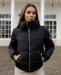 Куртки демисезонные женские (черный) оптом 25186093 601-1