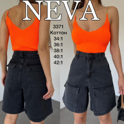 Шорты джинсовые женские NEVA оптом 30127958 3371-34