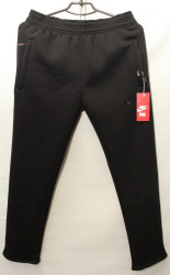 Спортивные штаны мужские БАТАЛ на флисе (черный) оптом 21963047 04-4