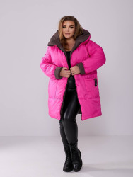 Куртки двосторонні демисезонні жіночі БАТАЛ оптом