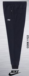 Спортивные штаны мужские БАТАЛ на флисе (темно синий) оптом 35271806 1122-6