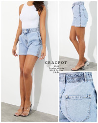 Шорты джинсовые женские CRACPOT оптом 32167548 4505-33