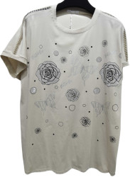 Футболки жіночі БАТАЛ оптом Kiss Me 