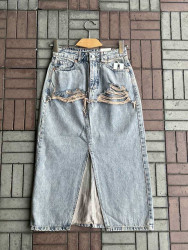 Юбки джинсовые женские LOVEST БАТАЛ оптом 19740853 4785-6