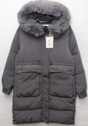 Куртки зимние женские YANUFEIZI (серый) оптом 93081245 223-22