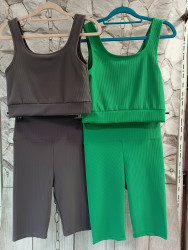 Спортивные костюмы женские (зеленый) оптом 47916503 3889-10