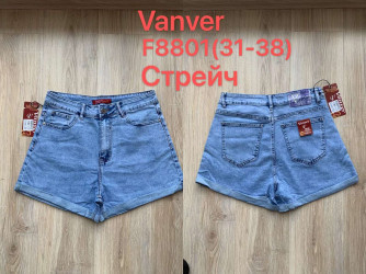 Шорты джинсовые женские VANVER БАТАЛ оптом Vanver 74682035 8801-11